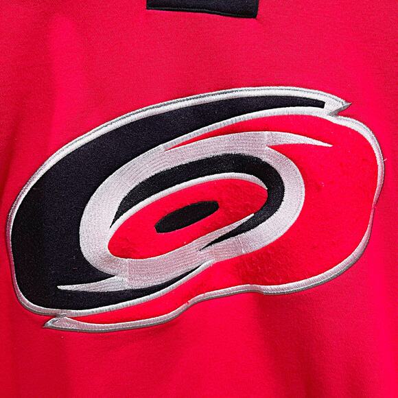 CAROLINA HURRICANES Lace Up Ice Hockey Hoodie Sweatshirt Red Black NHL Mens XXL - Picture 3 of 8